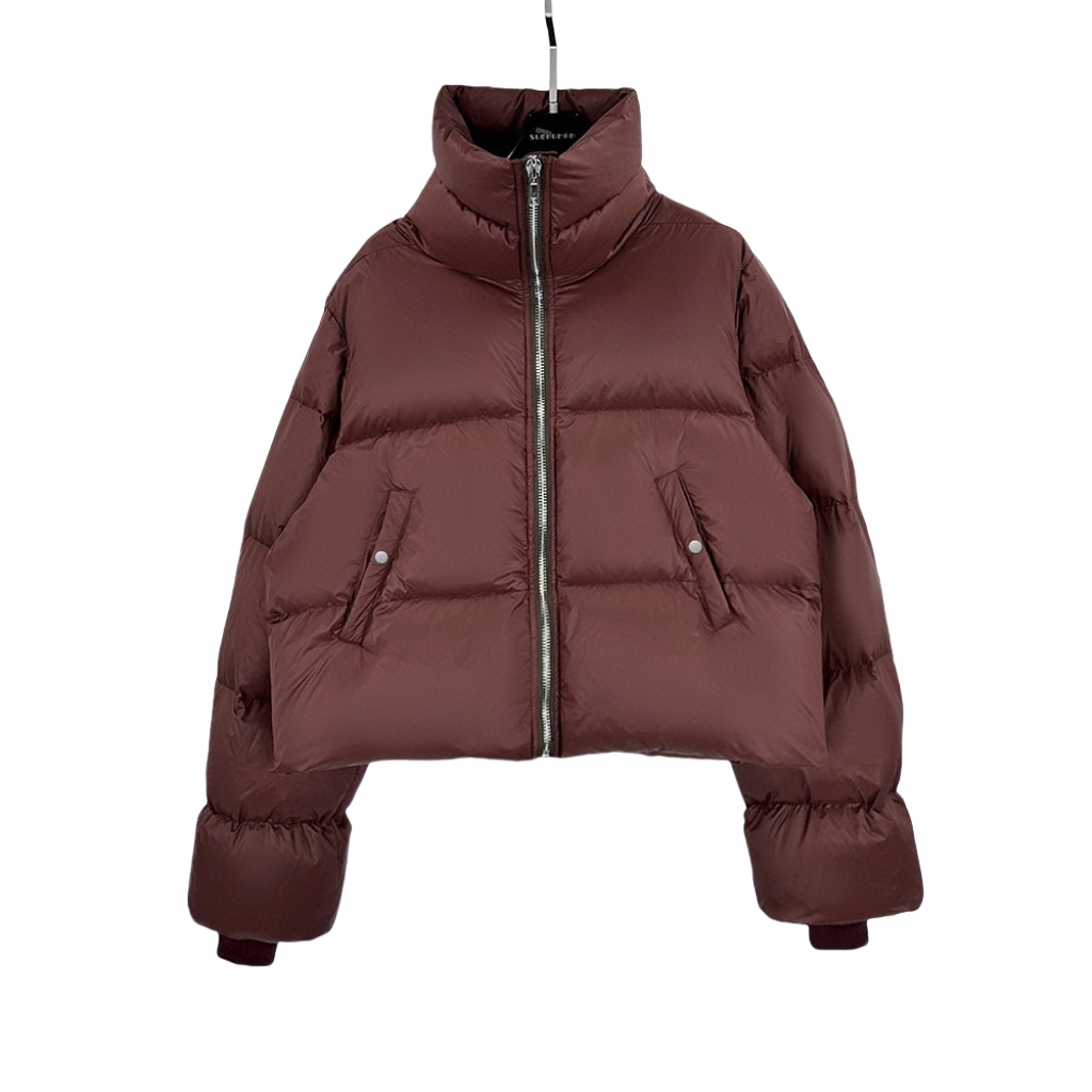 Rick Owens Brown Porterville Turtle Down Jacket - EUR FASHION