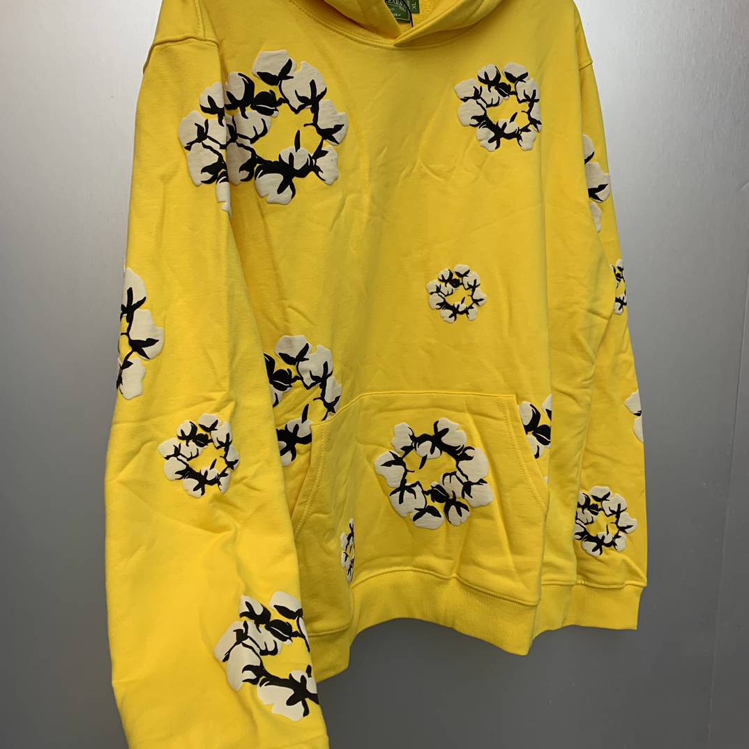 Denim Tears Cactus Tears Wreath Hoodie Yellow - EUR FASHION