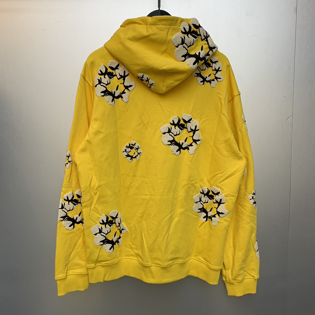 Denim Tears Cactus Tears Wreath Hoodie Yellow - EUR FASHION