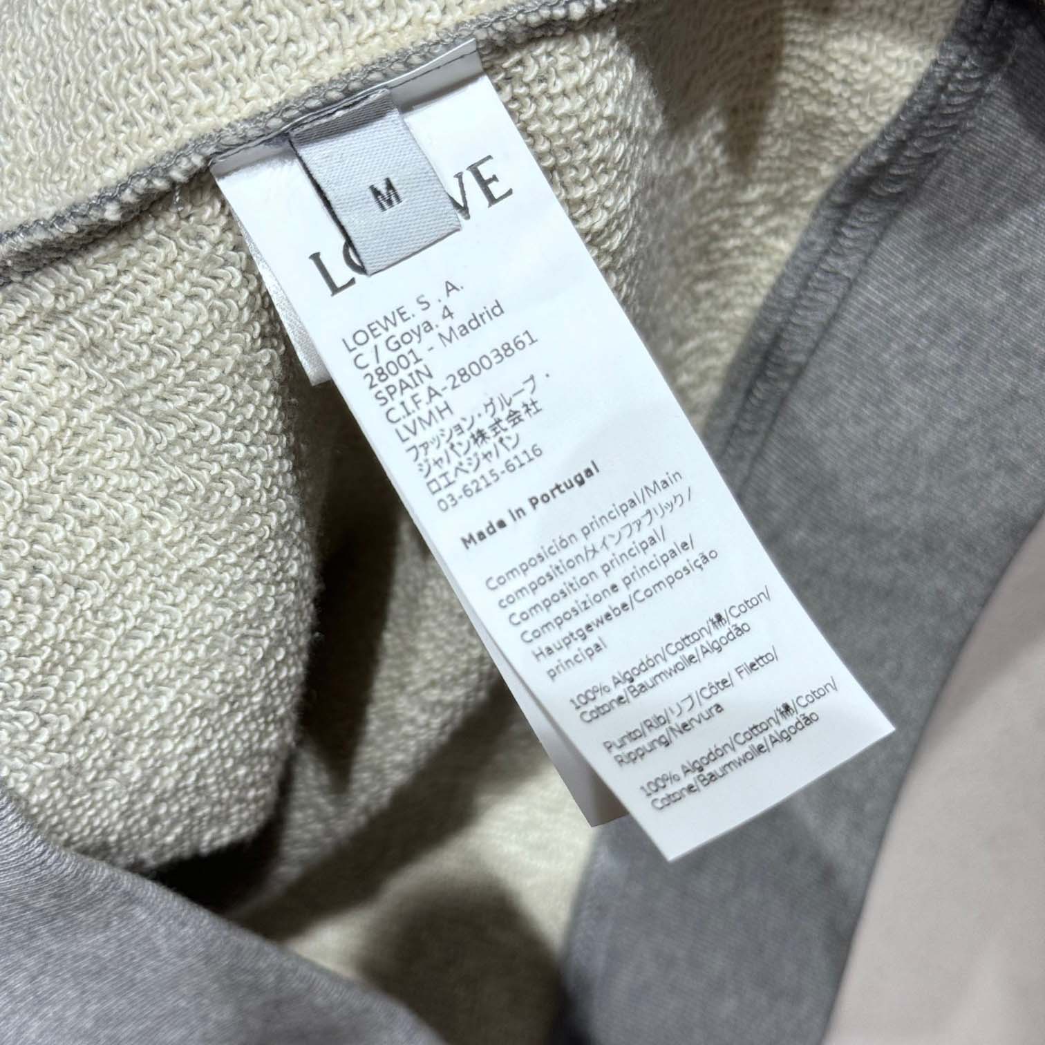 Loewe Relaxed fit Hoodie In Cotton Grey - EUR FASHION