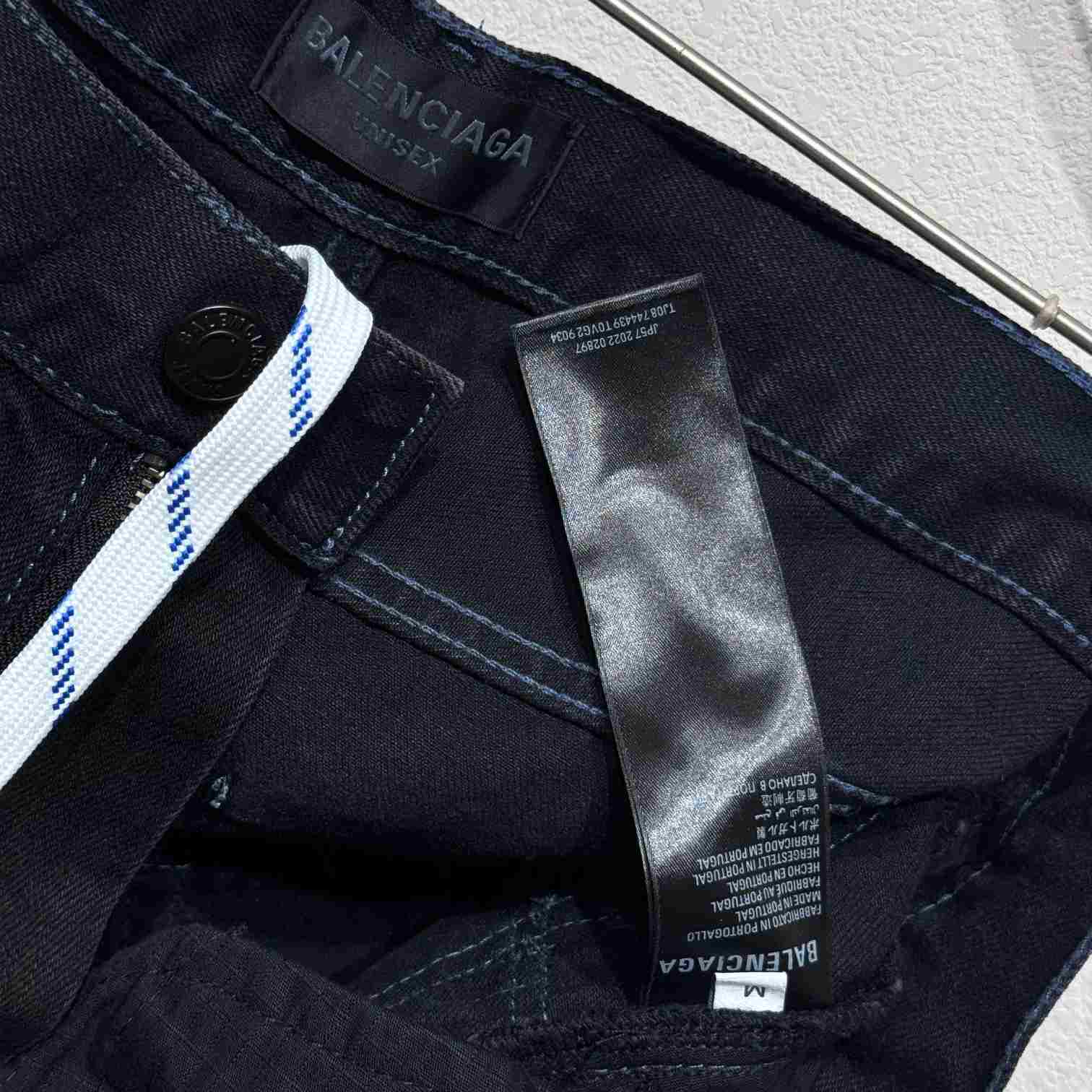 Balenciaga Double Knee Pants In Dark Blue  - EUR FASHION