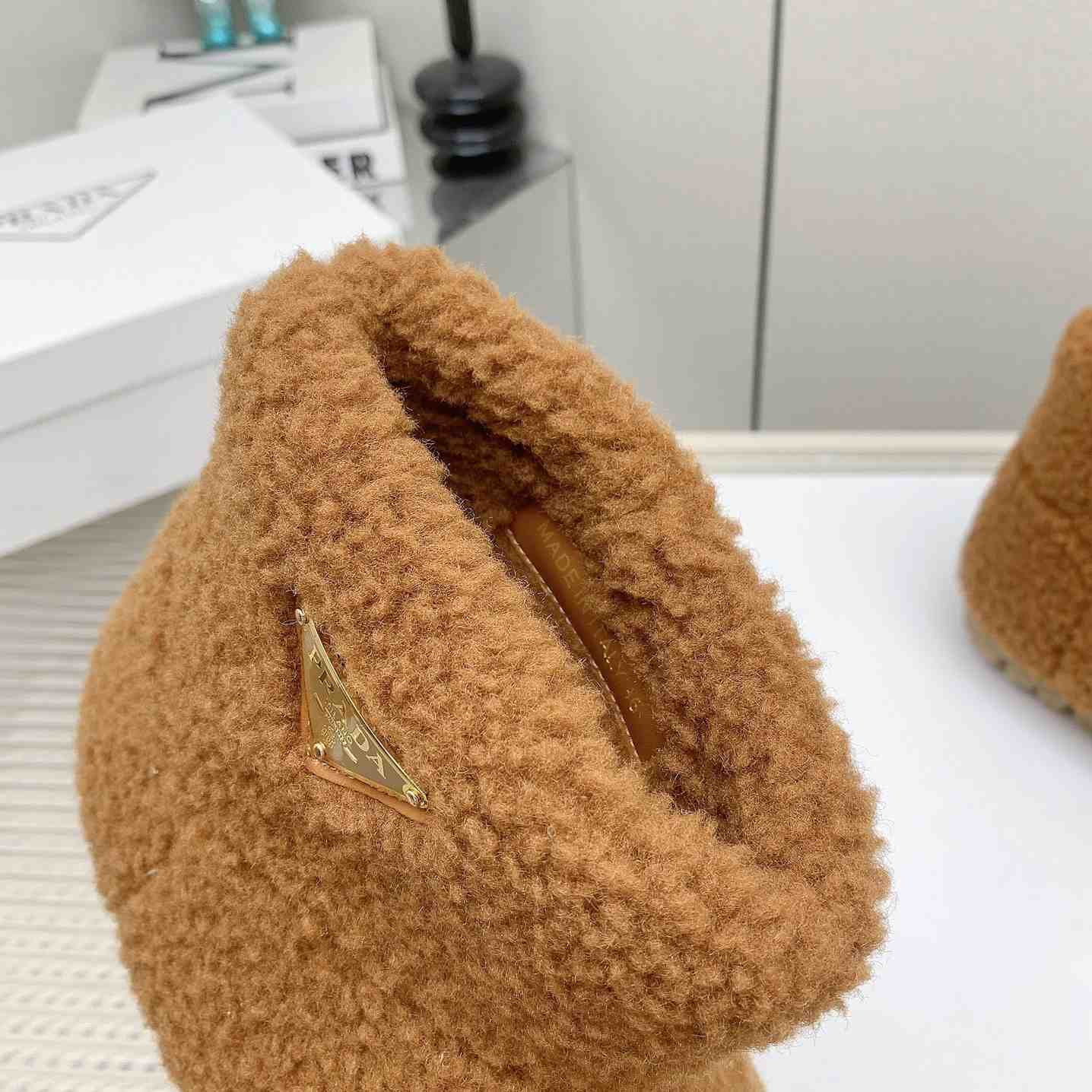 Prada Shearling Booties - EUR FASHION