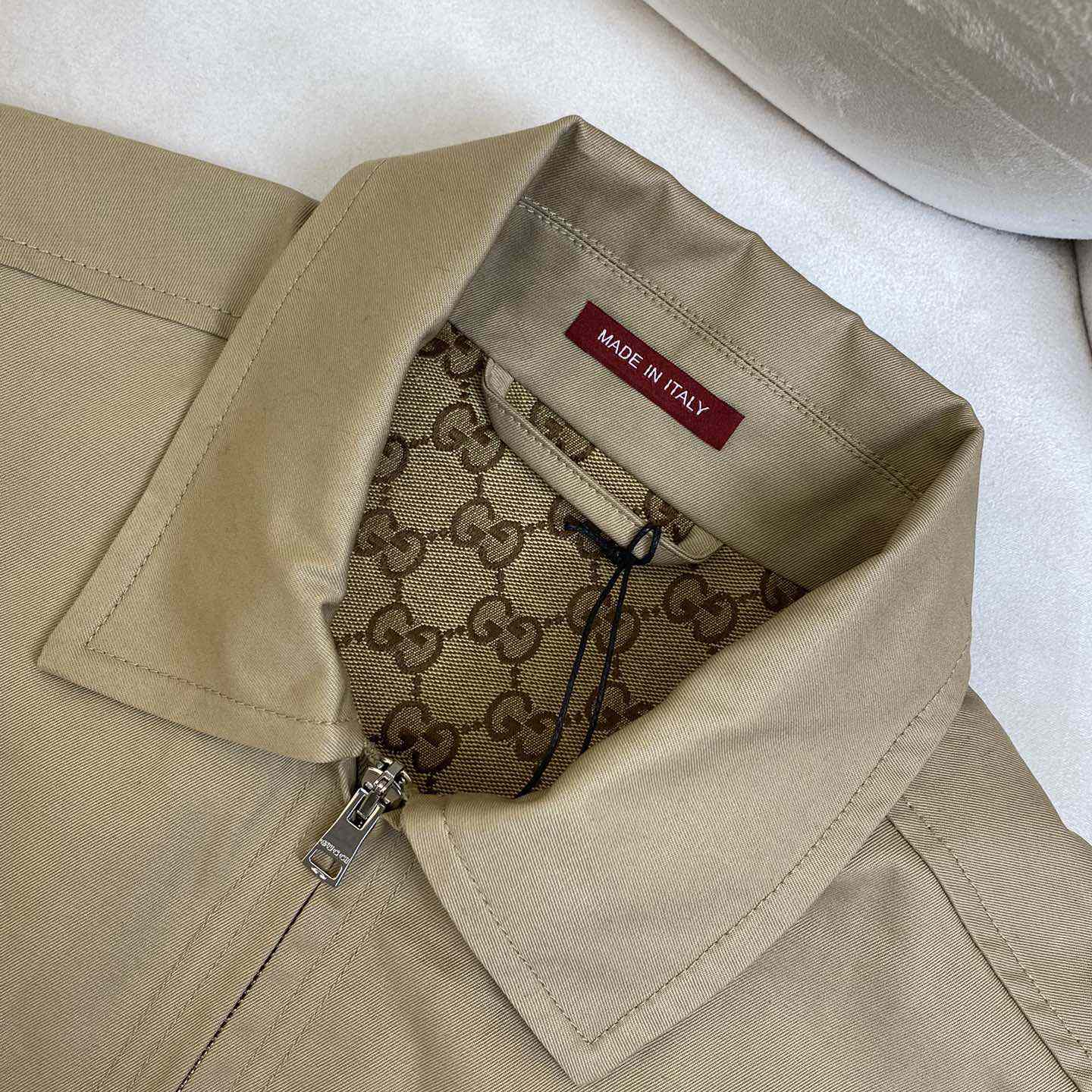 Gucci Cotton Twill Jacket With Web - EUR FASHION