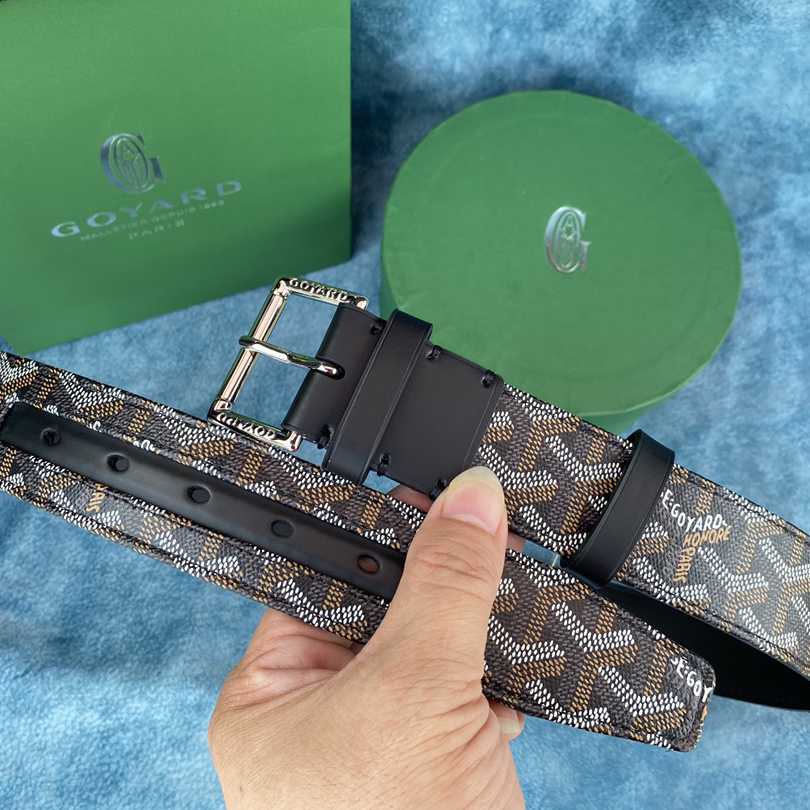 Goyard Paris Leather Mens Belt - EUR FASHION