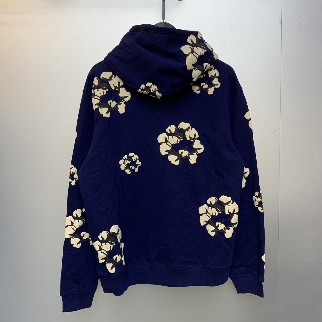 Denim Tears Cactus Tears Wreath Hoodie Navy - EUR FASHION