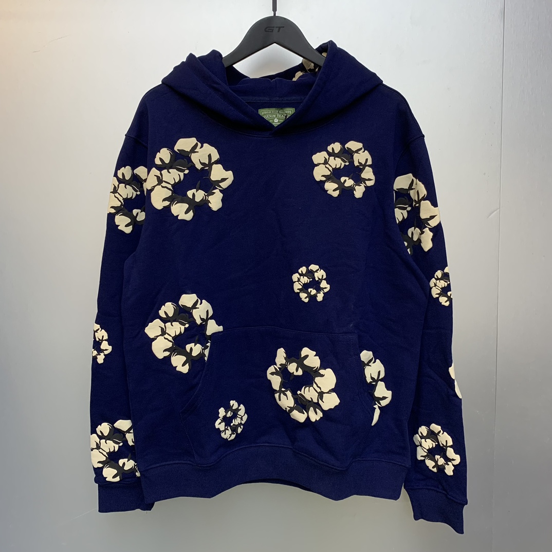 Denim Tears Cactus Tears Wreath Hoodie Navy - EUR FASHION