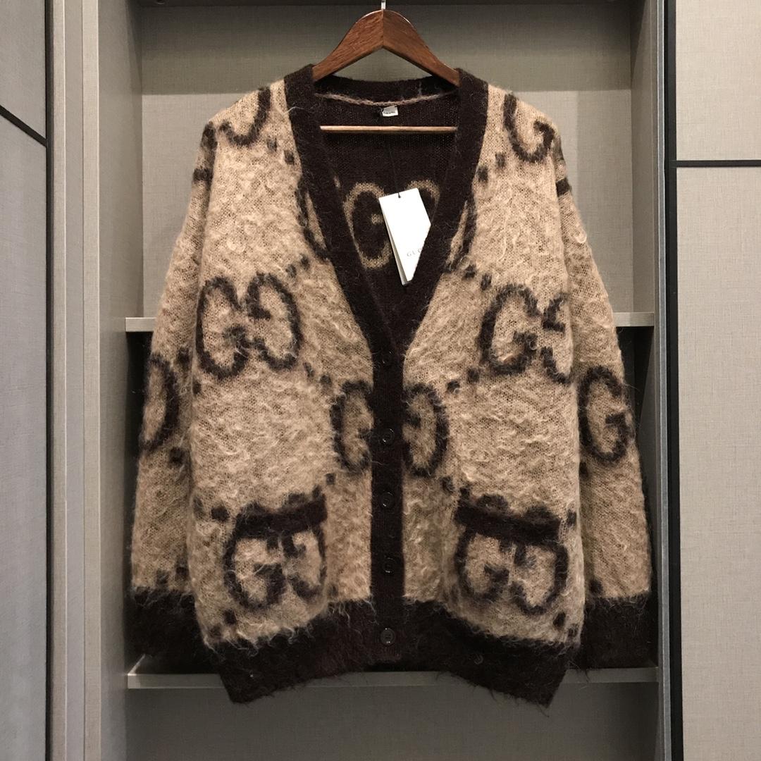 Gucci GG Wool Jacquard Cardigan  - EUR FASHION