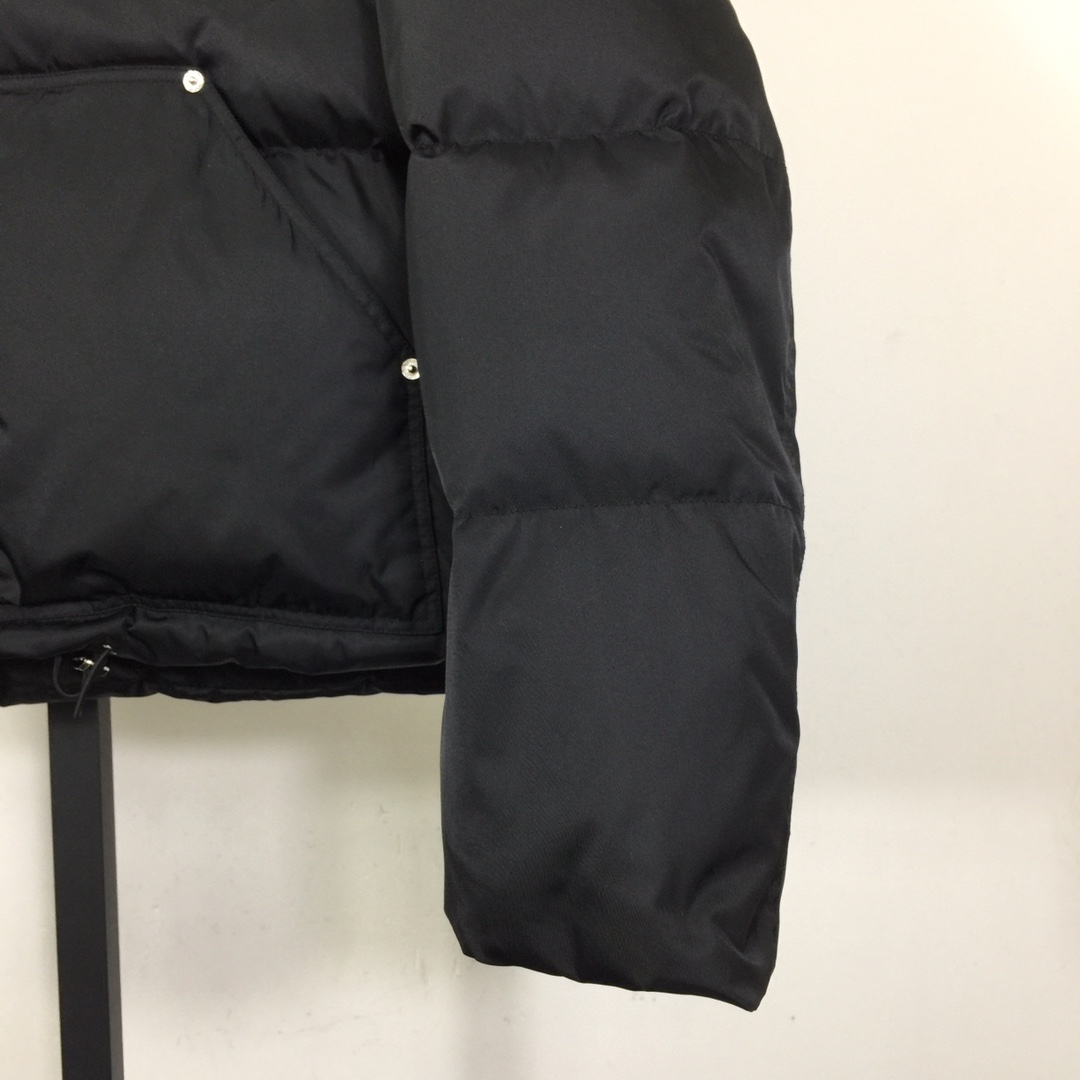 Prada Black Re-Nylon Down Jacket - EUR FASHION