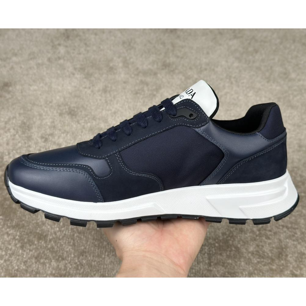 Prada Leather And Re-Nylon Sneakers - EUR FASHION