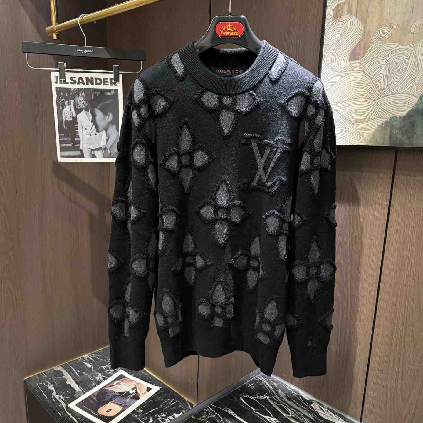 Louis Vuitton Textured Cotton Crewneck   - EUR FASHION