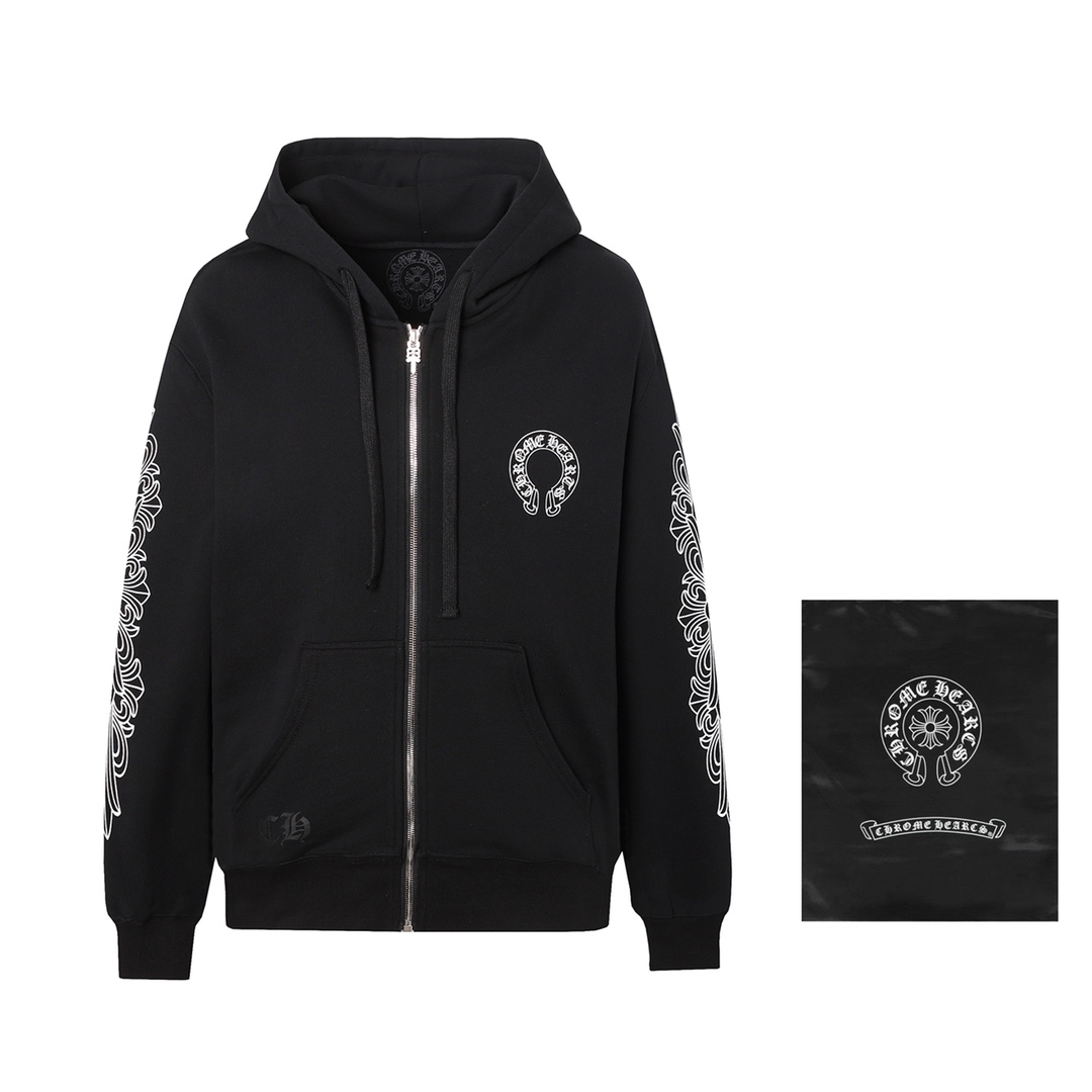 Chrome Hearts Cotton Zip-up Hoodie - EUR FASHION