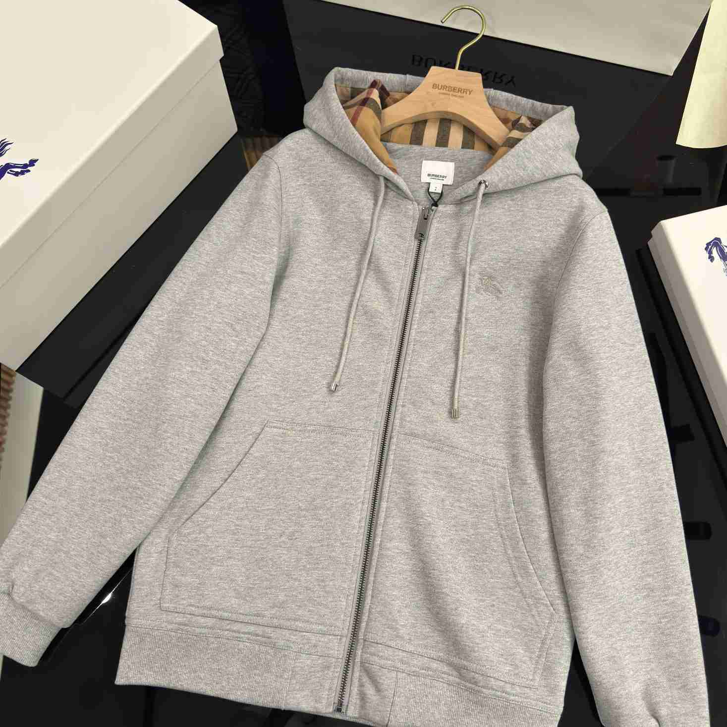 Burberry Cotton Zip Hoodie - EUR FASHION