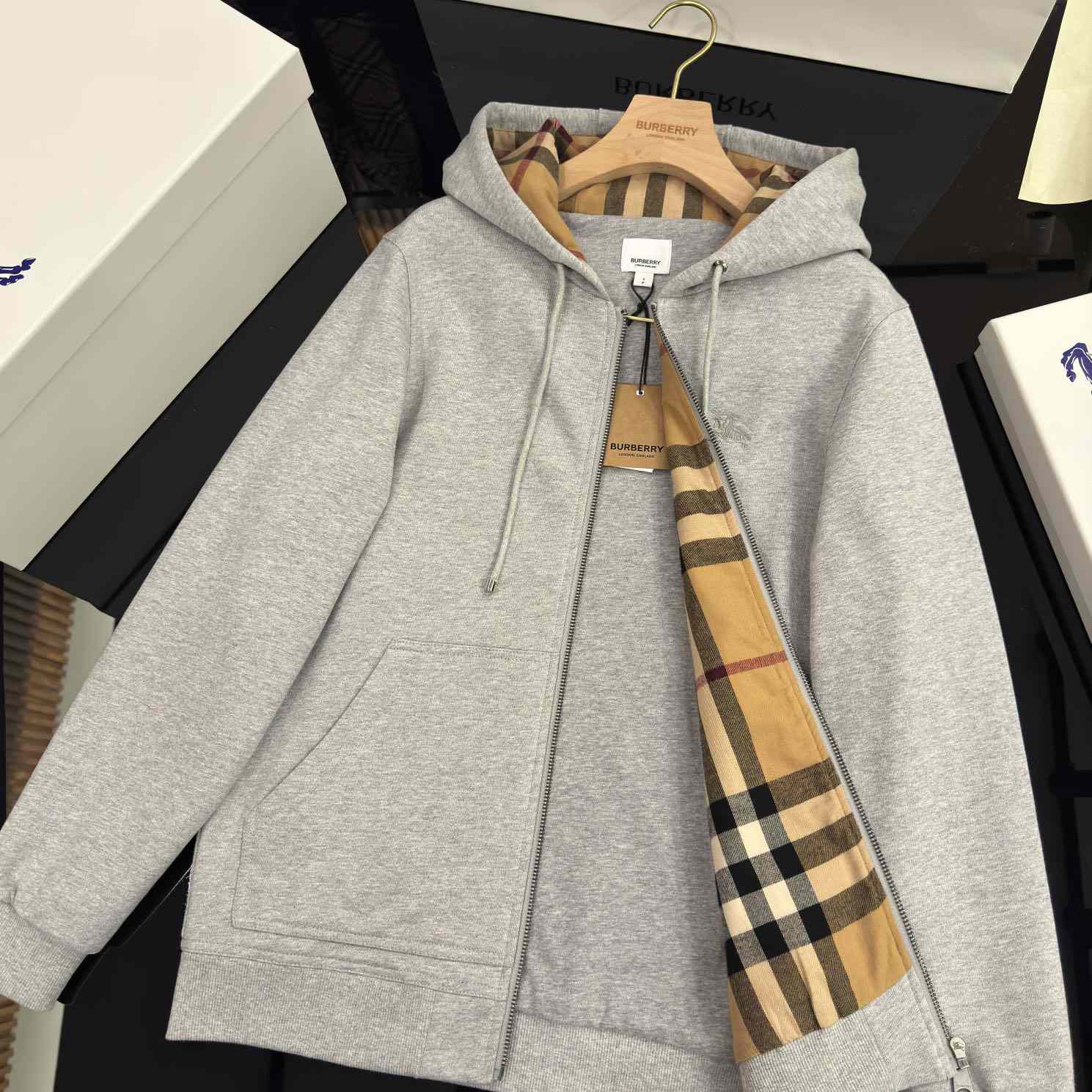 Burberry Cotton Zip Hoodie - EUR FASHION