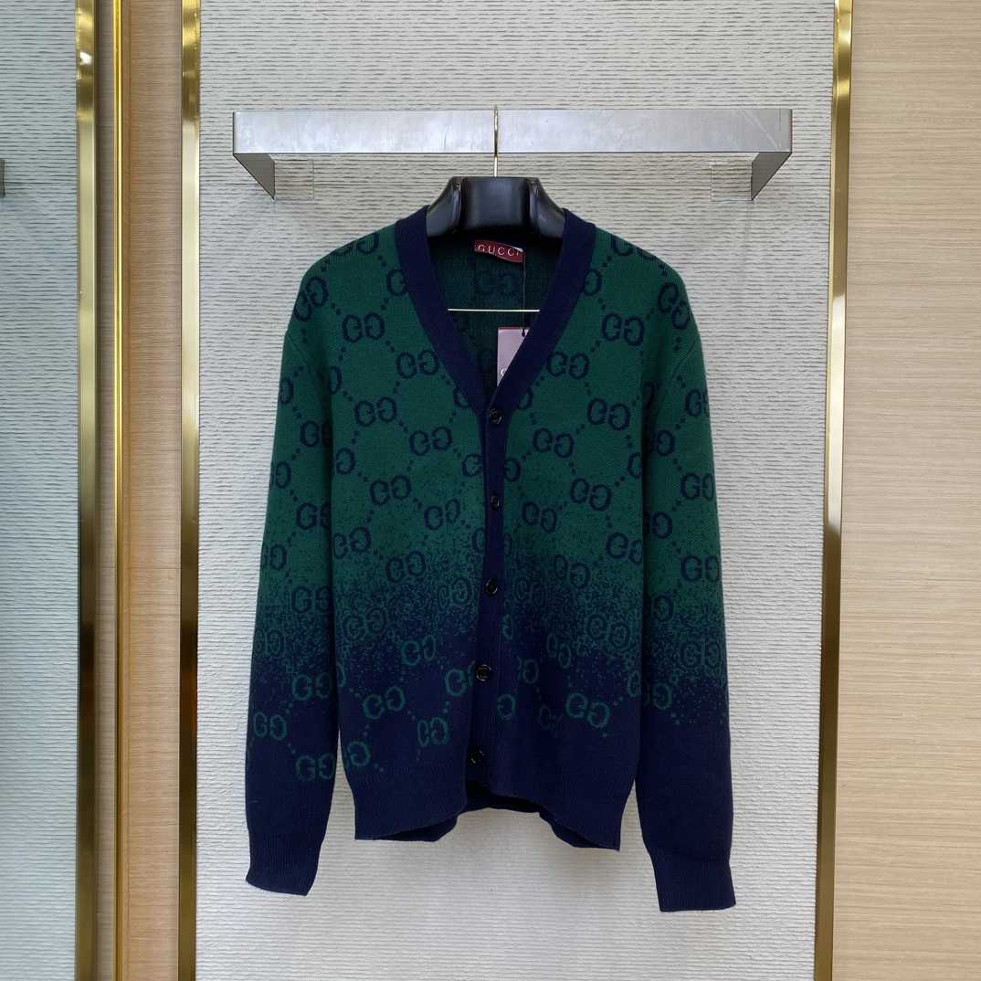 Gucci GG Degradé Wool Jacquard Cardigan  - EUR FASHION