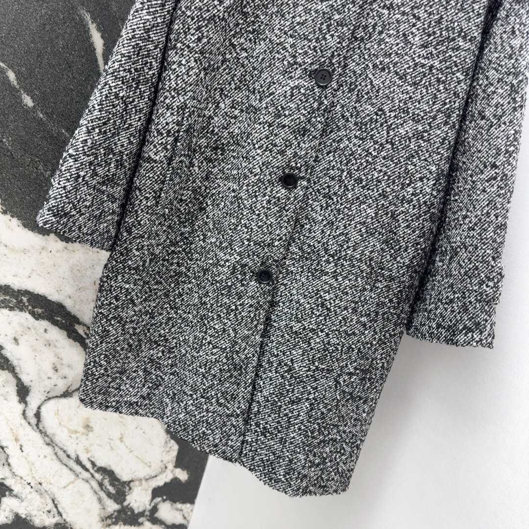 Celine Camden Mac Coat In Wool Tweed - EUR FASHION