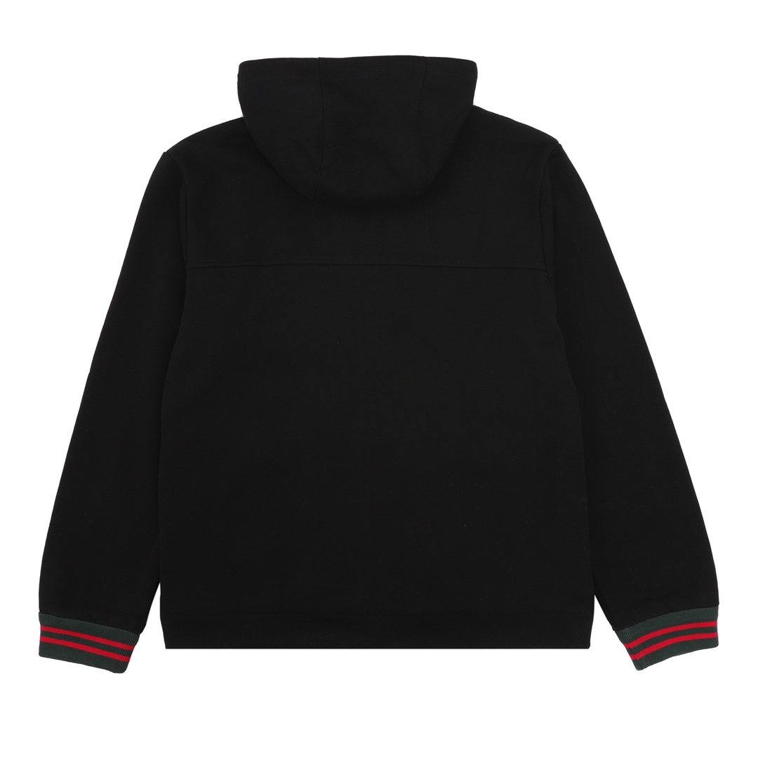 Gucci Cotton Jersey Hooded Jacket With Web - EUR FASHION