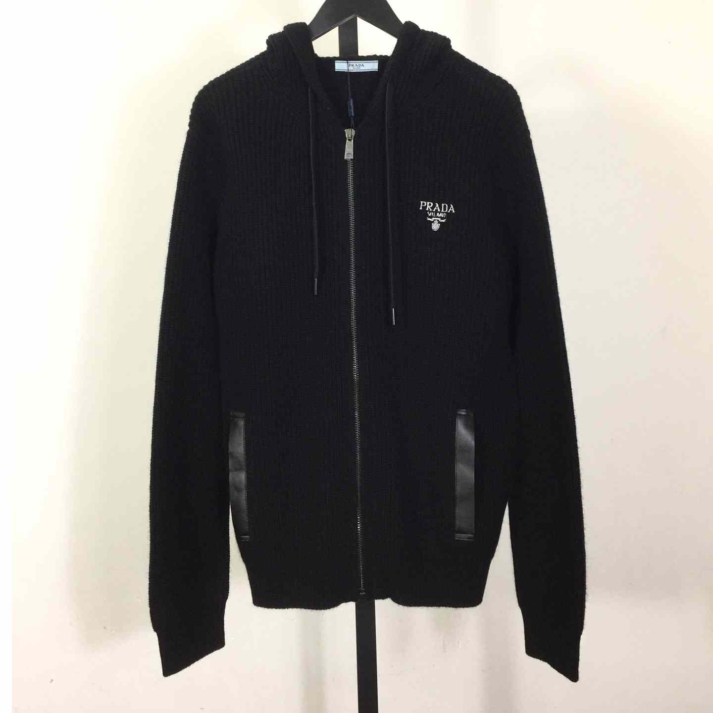 Prada Zip Up Hooded Knit Jacket - EUR FASHION