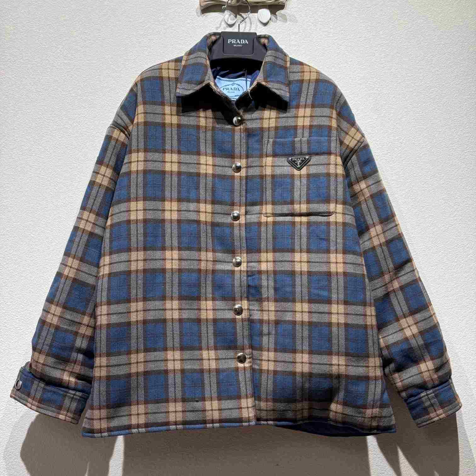 Prada Checked Wool Twill Lumberjack Jacket - EUR FASHION