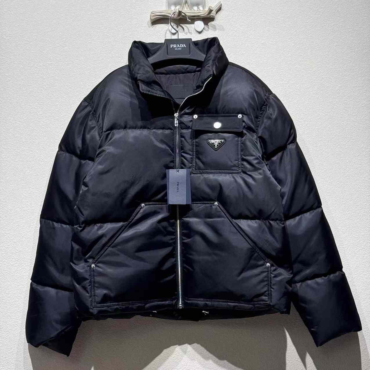 Prada Cropped Re-Nylon Down Jacket - EUR FASHION