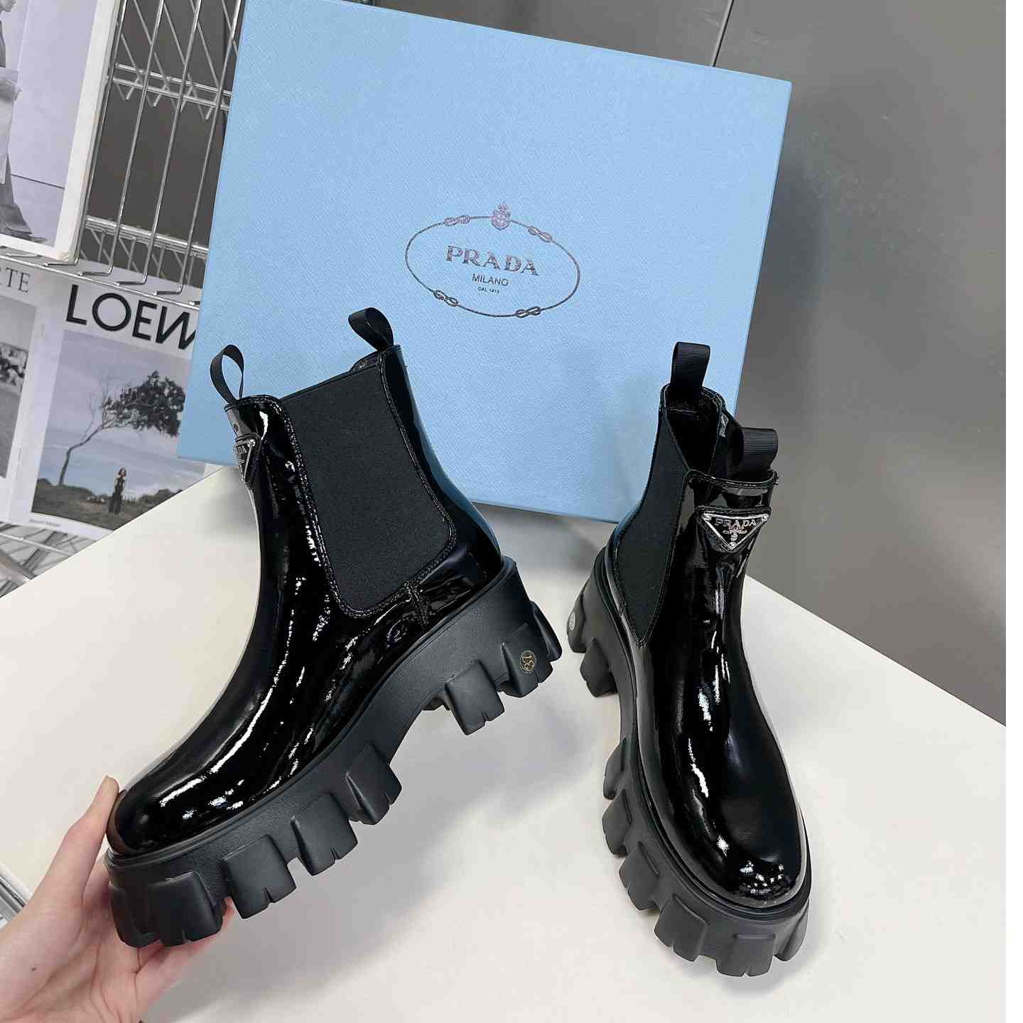 Prada Monolith Ankle Boots - EUR FASHION