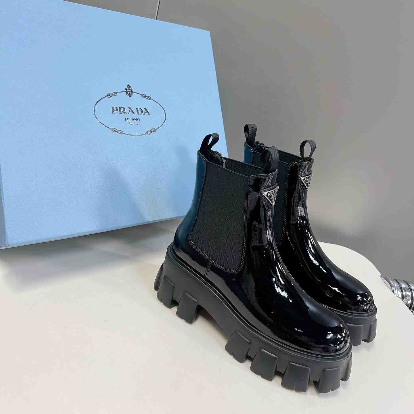 Prada Monolith Ankle Boots - EUR FASHION