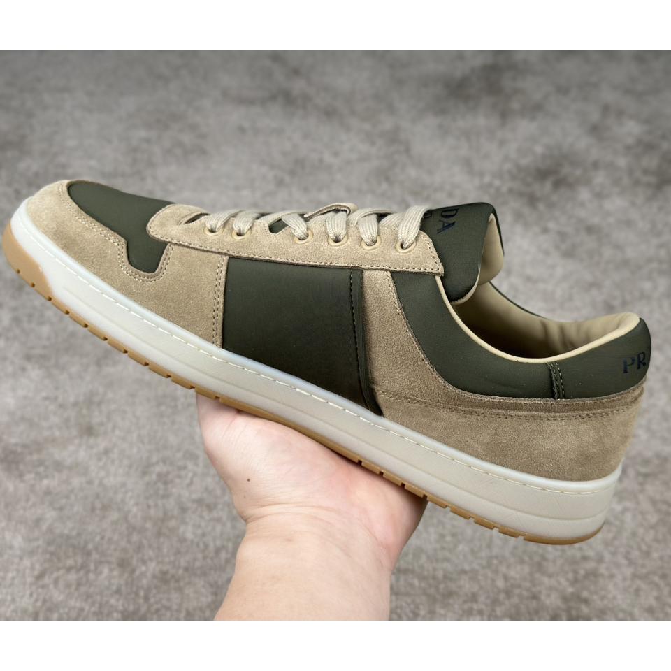 Prada Downtown Suede And Re-Nylon Sneakers - EUR FASHION