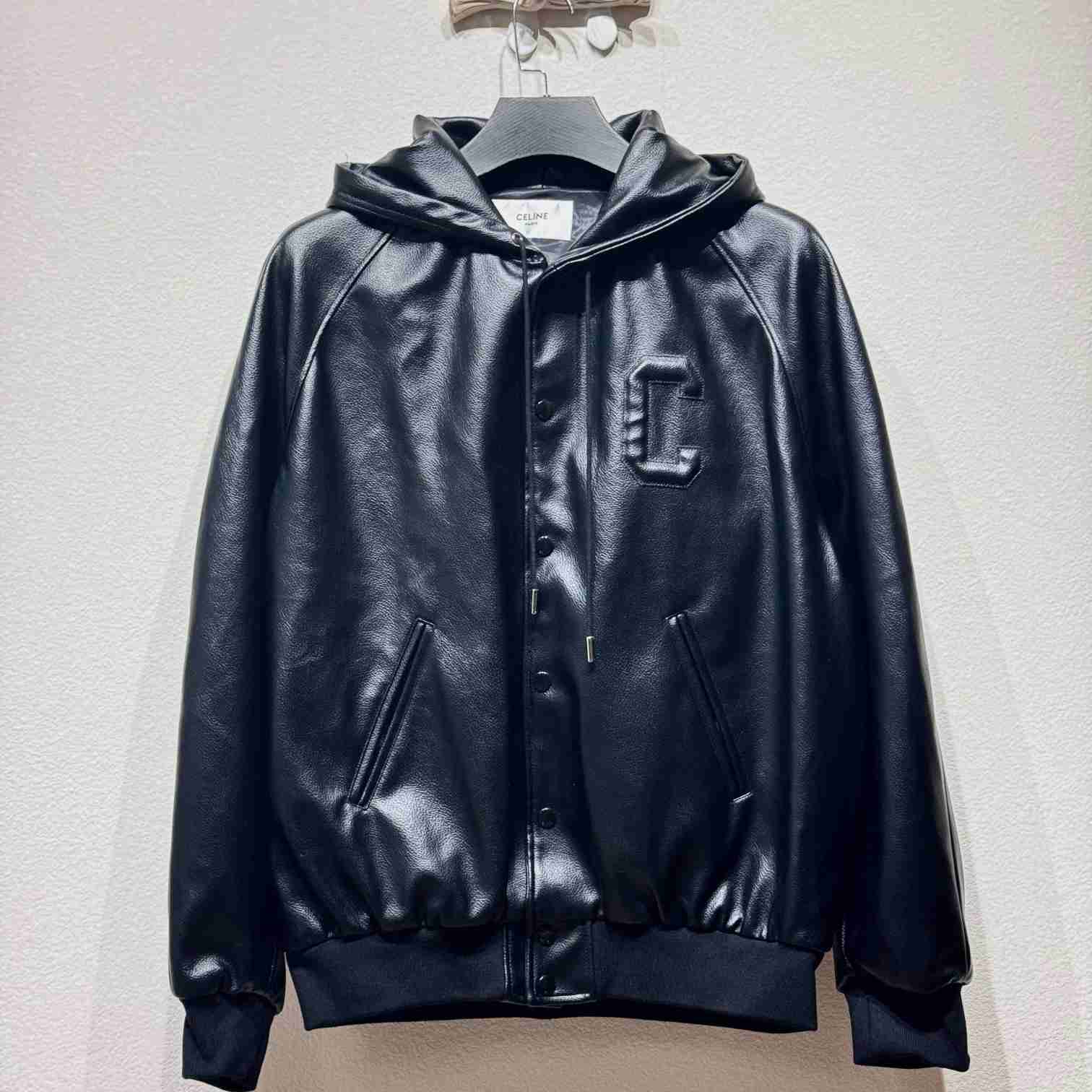 Celine Hooded Leather Jacket - EUR FASHION