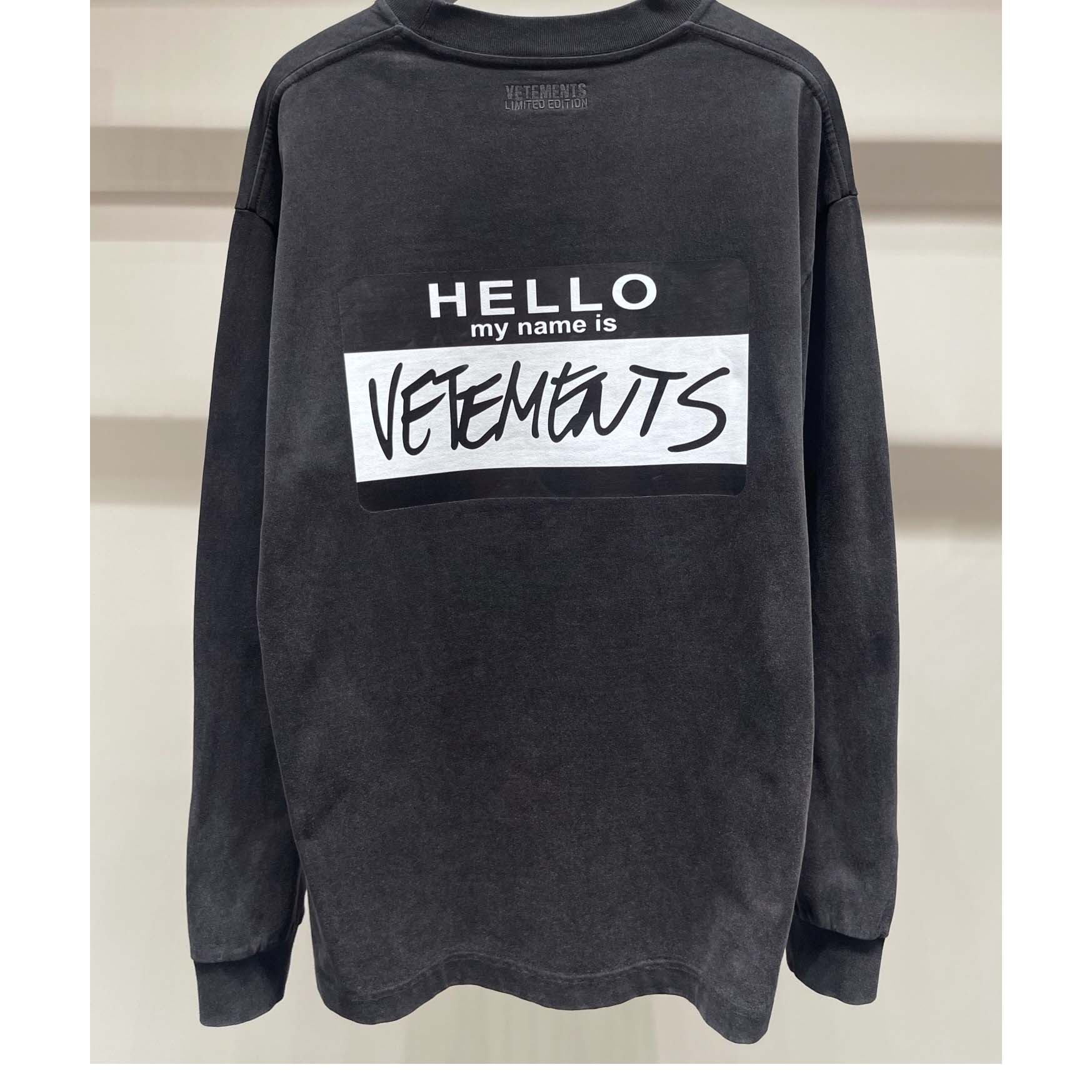 Vetements 'Hello 'Cotton Sweatshirt - EUR FASHION