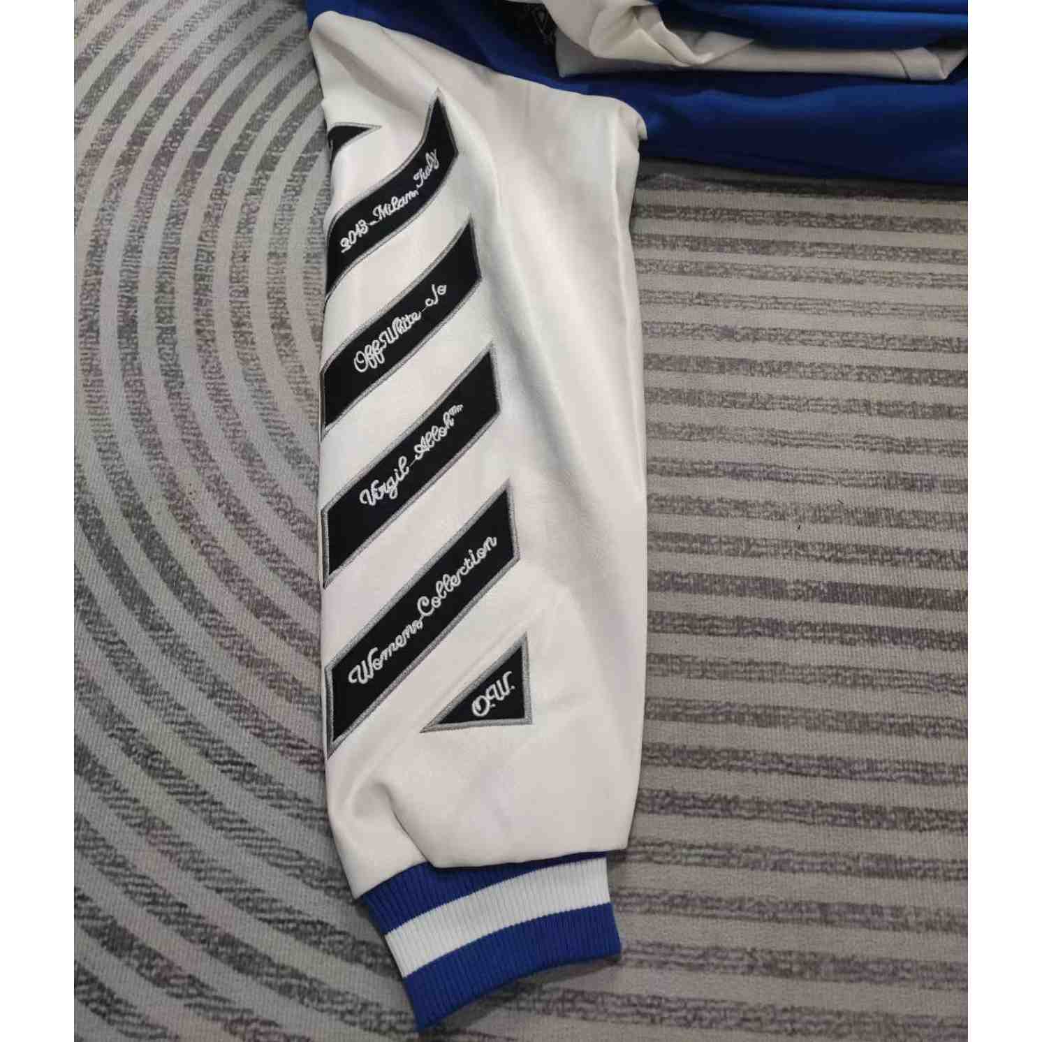 Off-White Royal Logo-appliqué Varsity Jacket - EUR FASHION