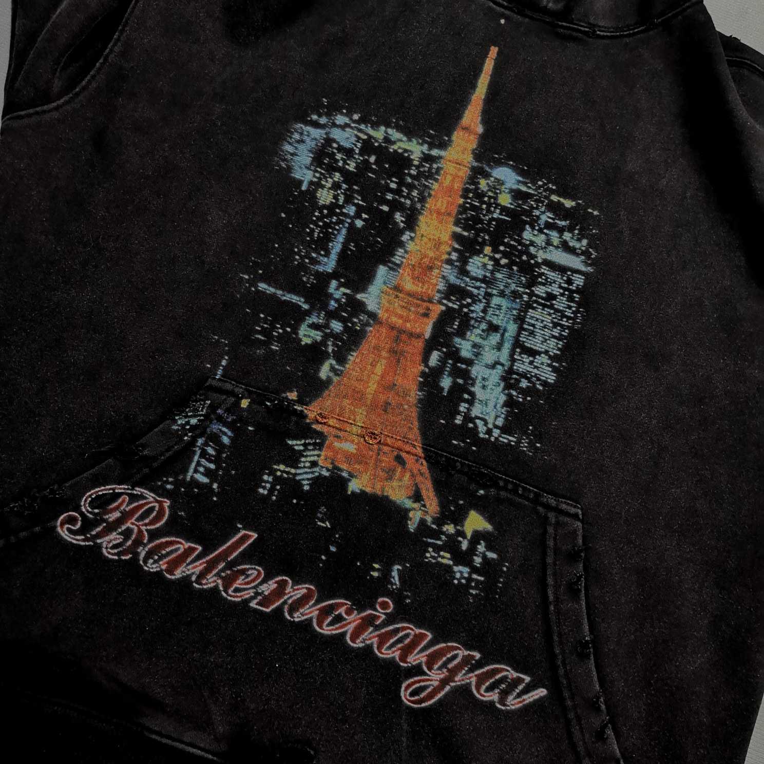 Balenciaga Ginza Store, Tokyo Tower Hoodie - EUR FASHION