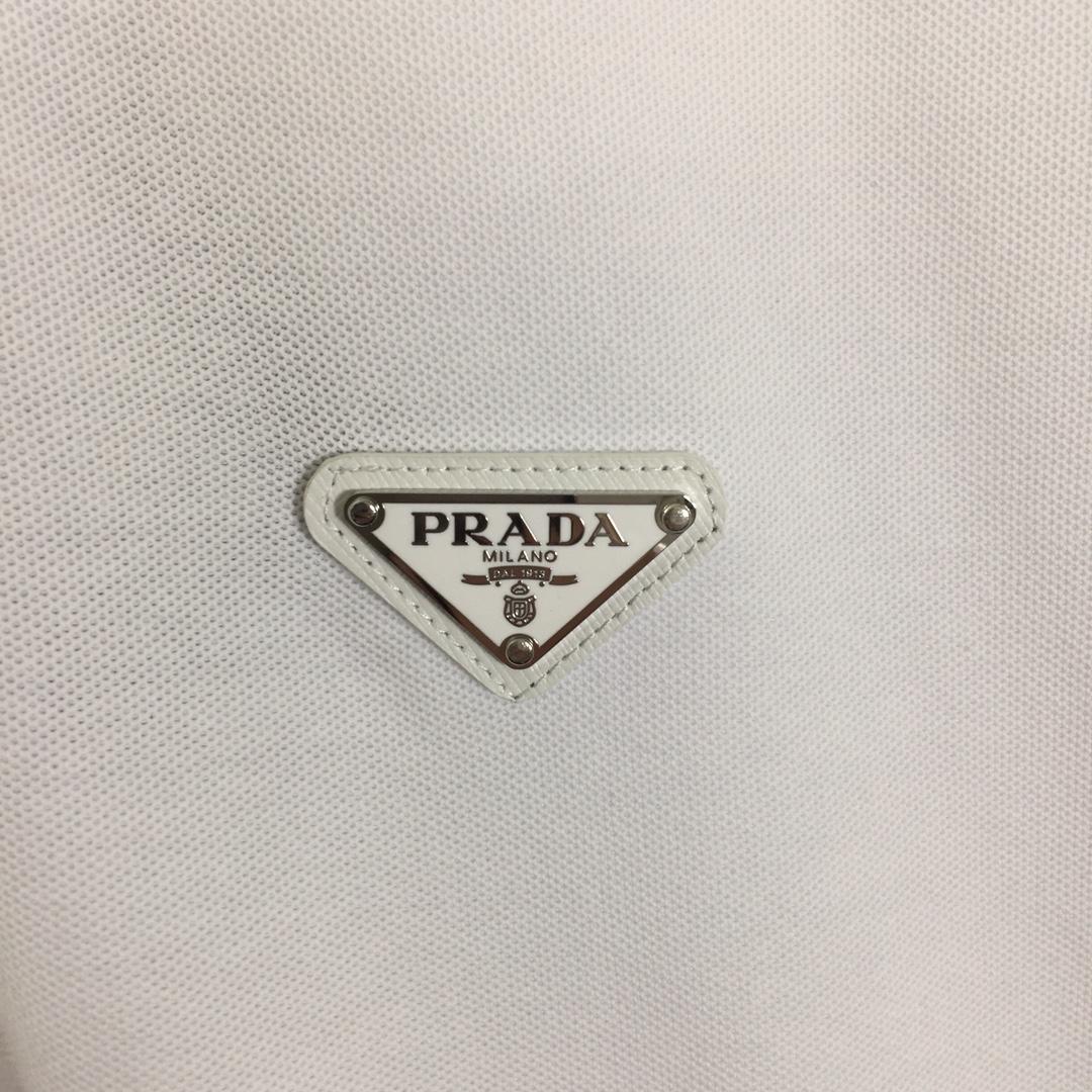 Prada Triangle-logo Cotton Polo Shirt - EUR FASHION