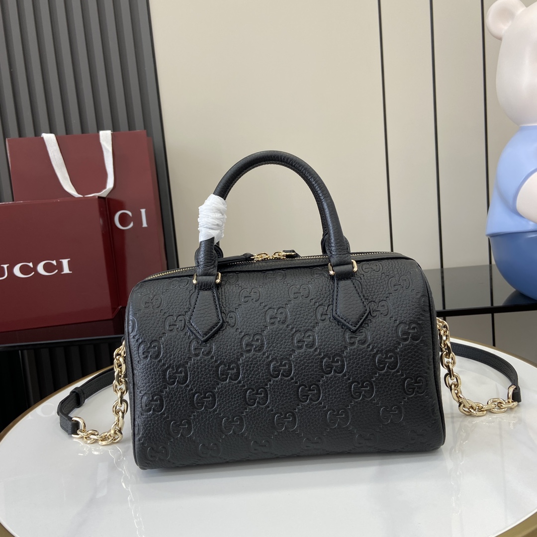 Gucci GG Emblem Small Top Handle Bag - EUR FASHION