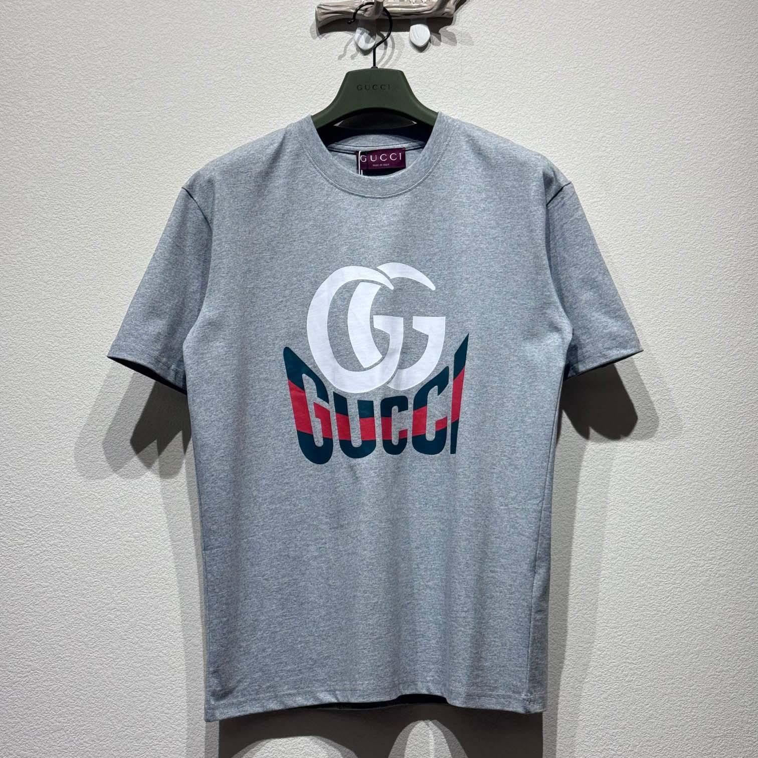 Gucci Printed Cotton Jersey T-shirt - EUR FASHION