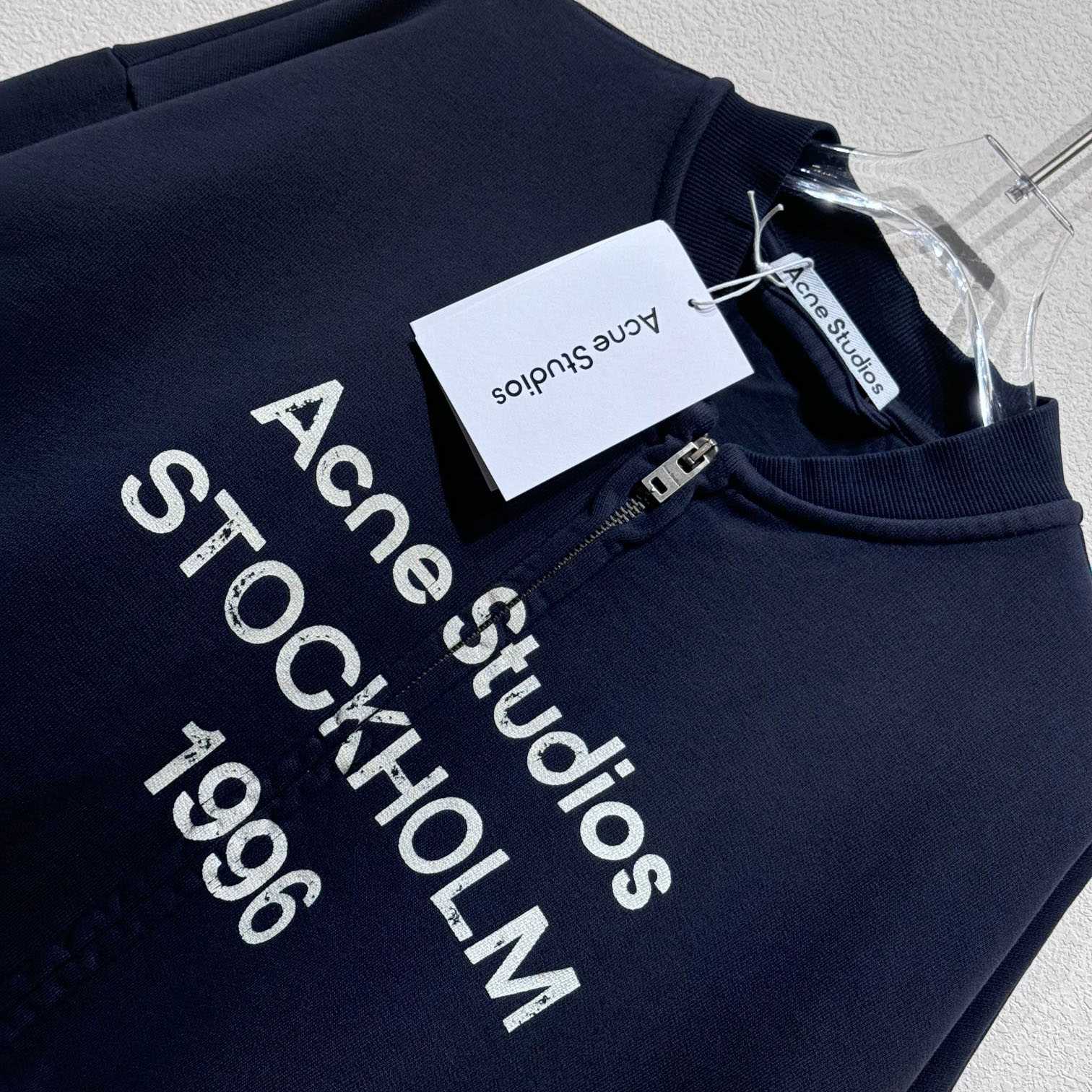 Acne Studios Zip Sweater Logo - EUR FASHION