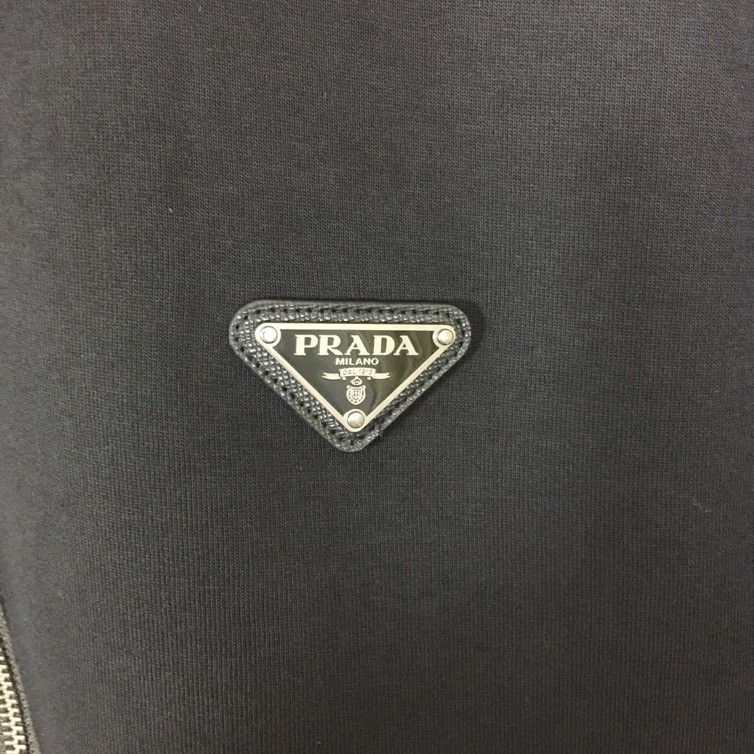 Prada Technical Fleece Cardigan With Duchesse Details - EUR FASHION