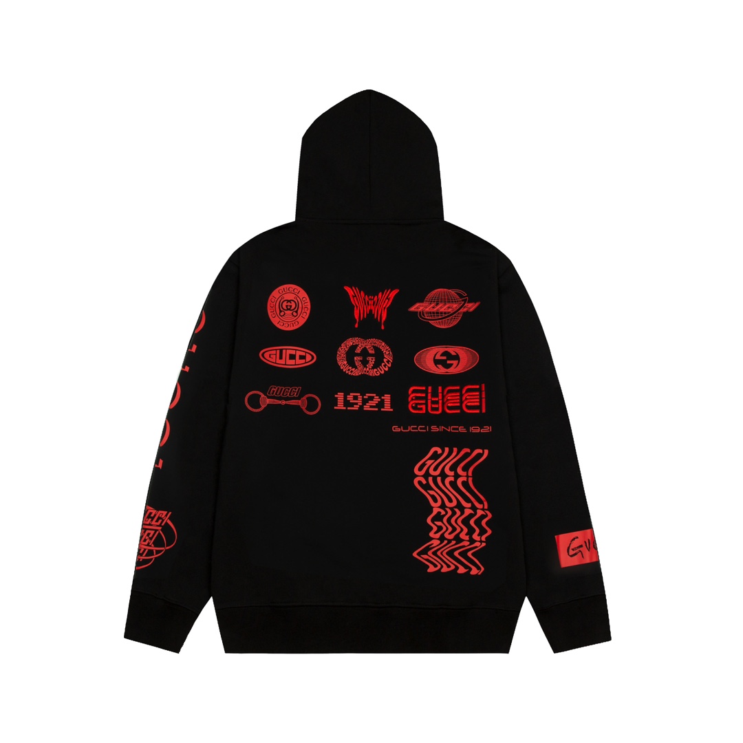 Gucci Symbols Hooded Sweatshirt - EUR FASHION