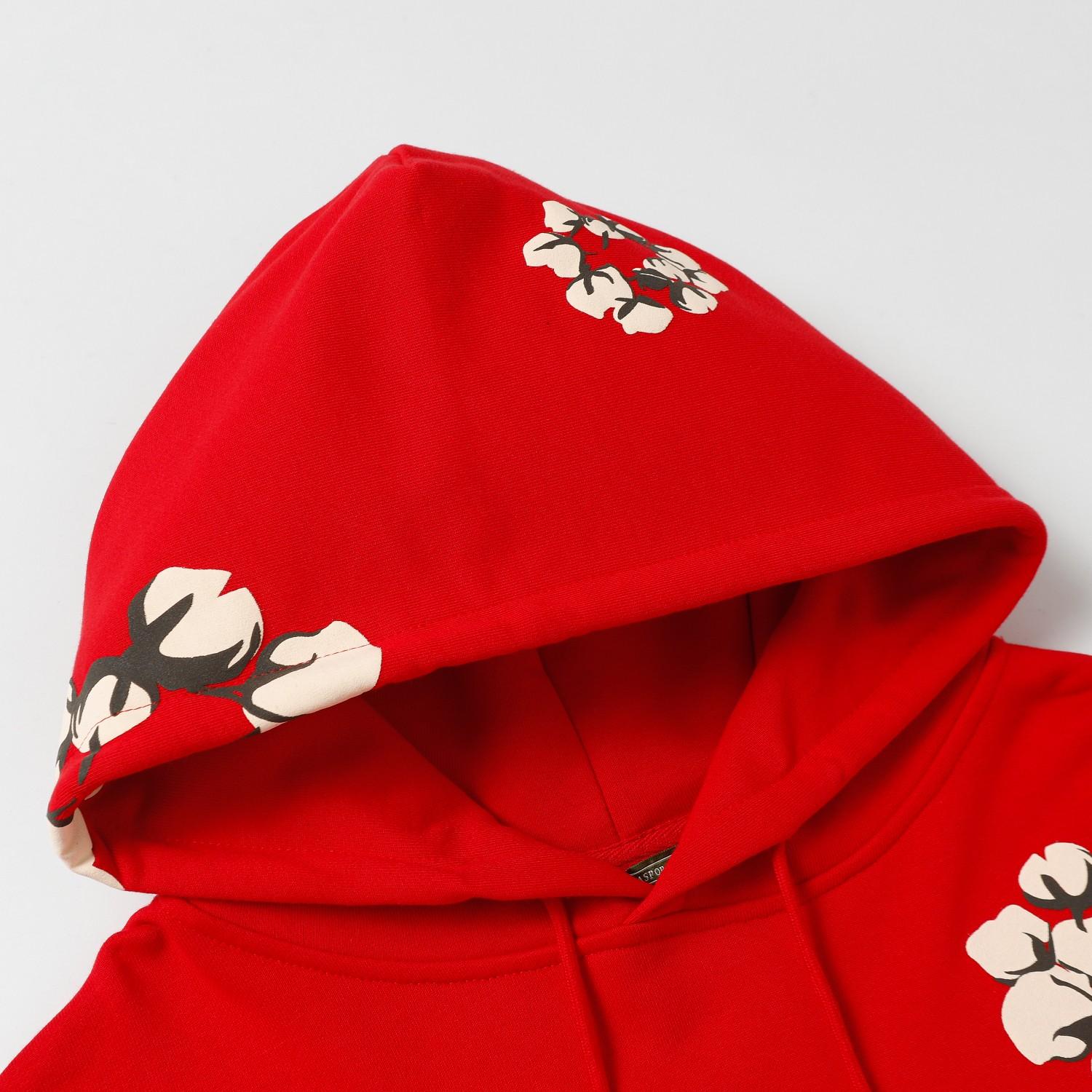 Denim Tears Cactus Tears Wreath Hoodie Red - EUR FASHION