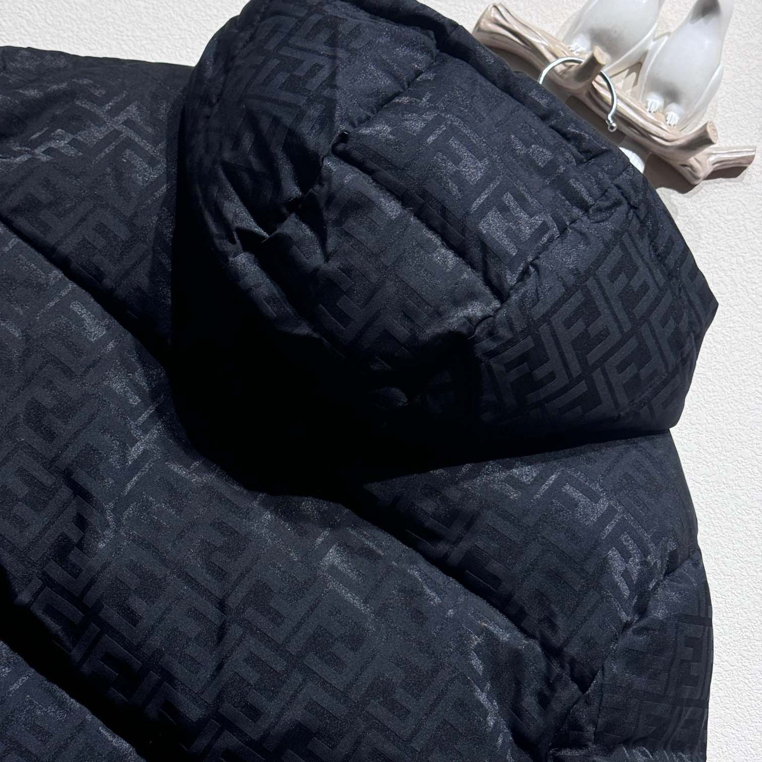 Fendi Black FF Nylon Down Jacket - EUR FASHION