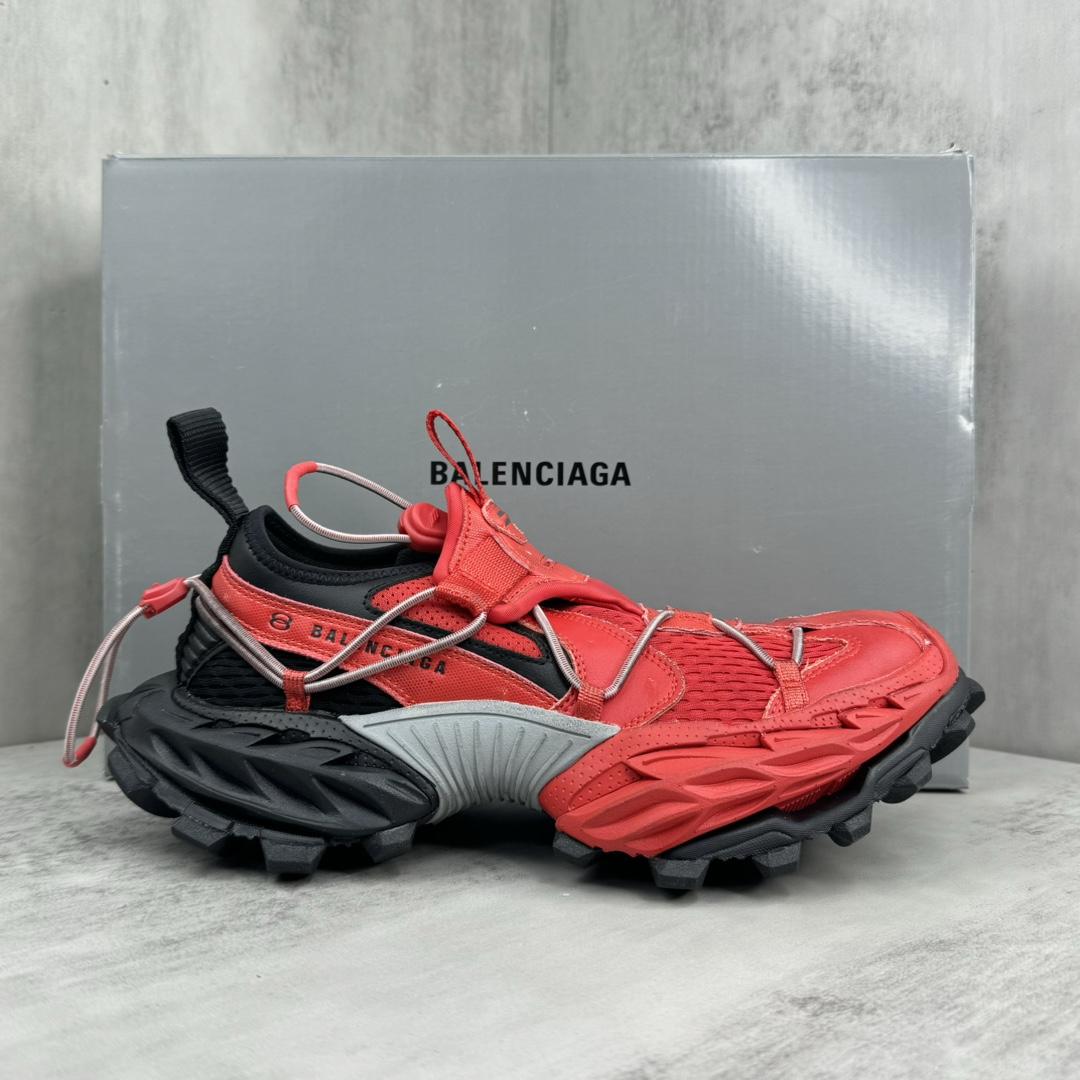 Balenciaga Hike Sneaker In Red And Black  - EUR FASHION