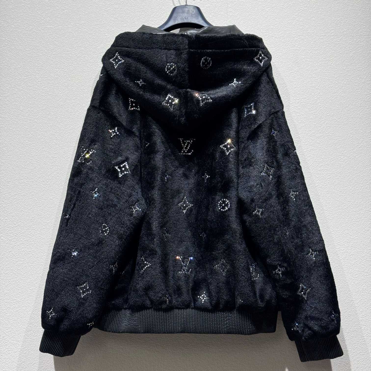 Louis Vuitton MNG Embellished Shearling Hoodie - EUR FASHION