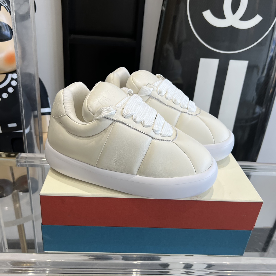 Marni White Leather Bigfoot 2.0 Sneaker - EUR FASHION