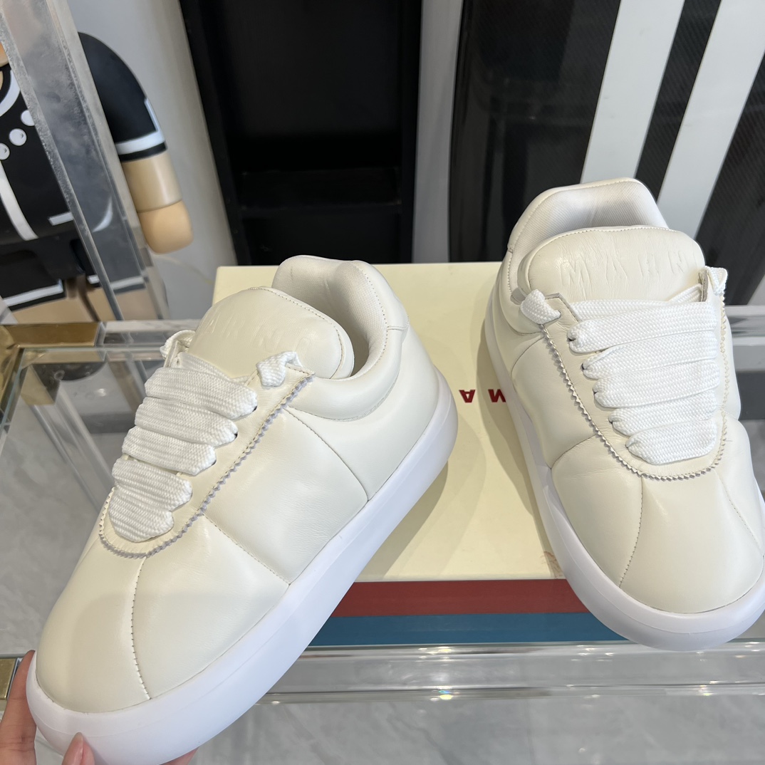 Marni White Leather Bigfoot 2.0 Sneaker - EUR FASHION