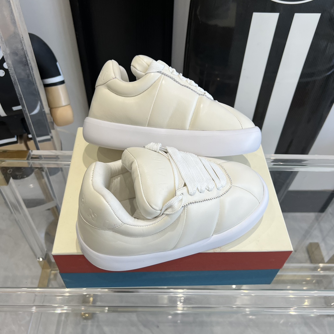 Marni White Leather Bigfoot 2.0 Sneaker - EUR FASHION