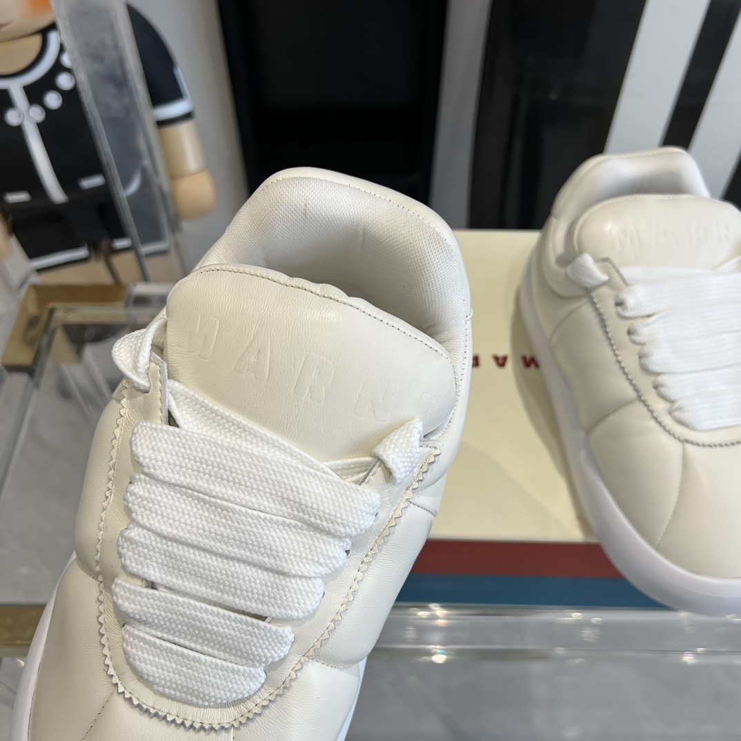 Marni White Leather Bigfoot 2.0 Sneaker - EUR FASHION