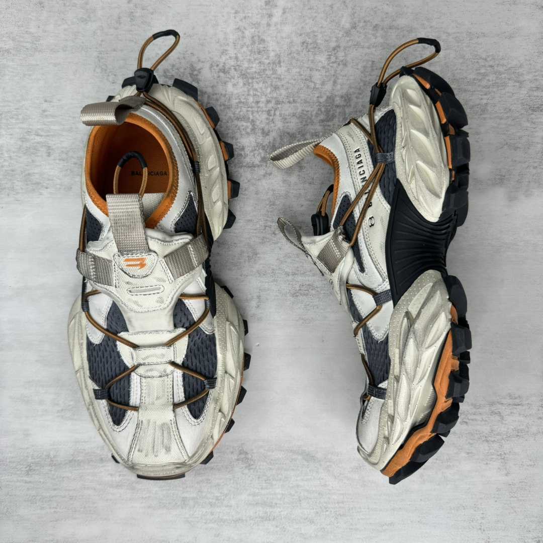 Balenciaga Hike Sneaker In Beige And Orange - EUR FASHION