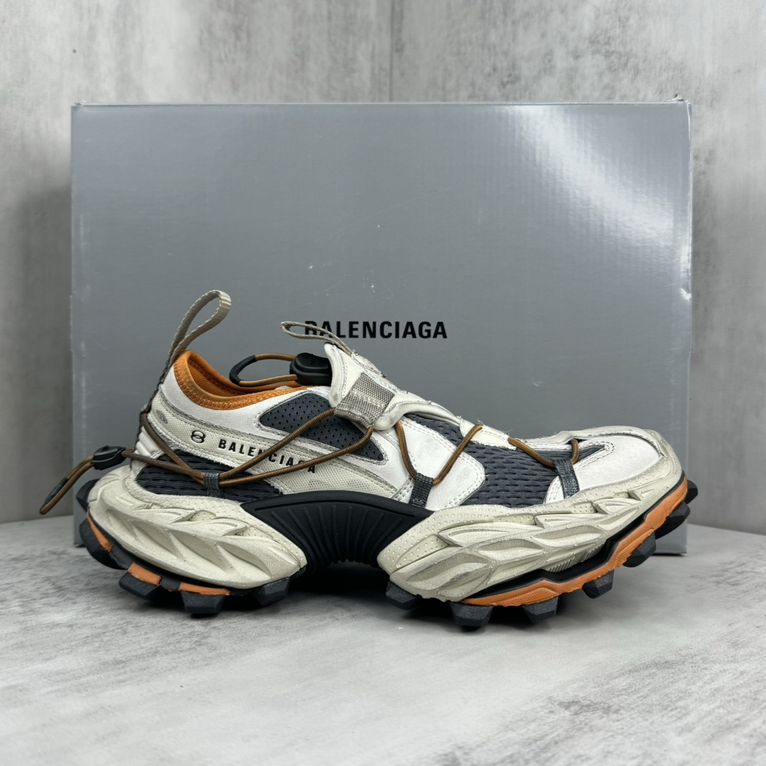 Balenciaga Hike Sneaker In Beige And Orange - EUR FASHION