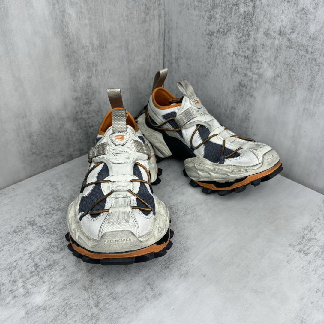 Balenciaga Hike Sneaker In Beige And Orange - EUR FASHION