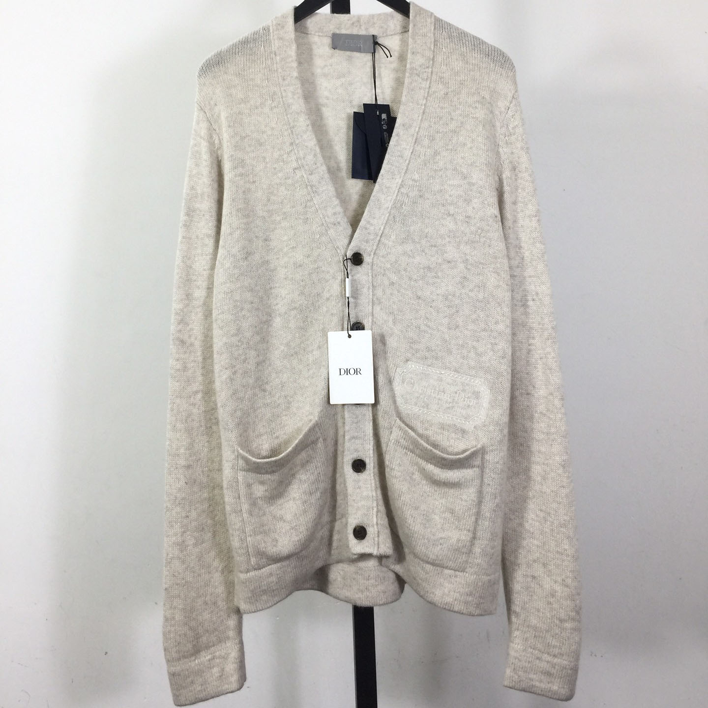 Dior Embroidered Logo Cashmere Cardigan - EUR FASHION