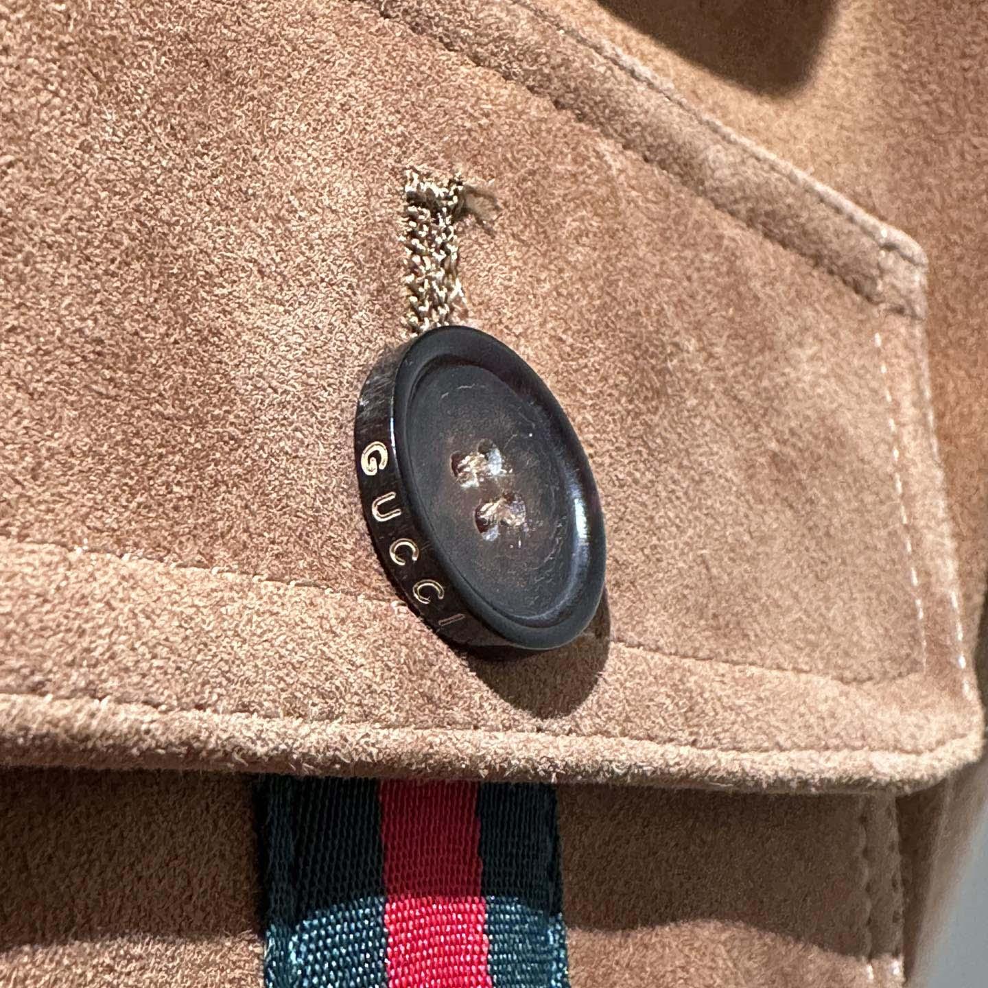 Gucci Suede Bomber Jacket With Web - EUR FASHION