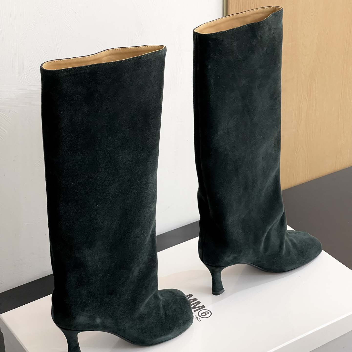 Maison Margiela Green Anatomic Tall Boots - EUR FASHION